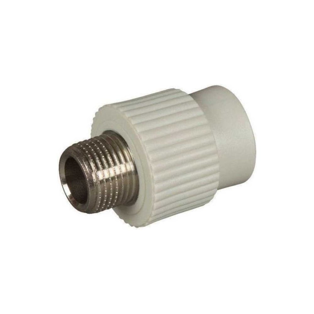 Изображение товара Муфта комбинированная Demento 50x1 1/2 серый для труб полипропилен латунь