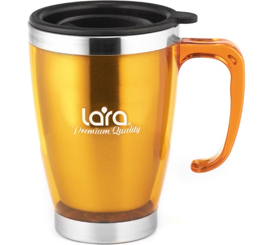 Изображение товара Термокружка Lara 400 мл, высота 12.8 см, диаметр 8,7 см, двойные стенки, пластик LR04-38