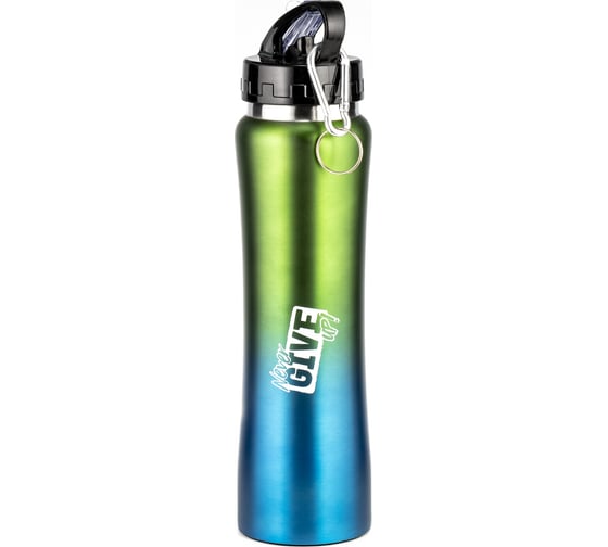 Изображение товара Термос Lara зелёный/синий, 450 мл, карабин для подвешивания LR04-18