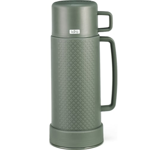 Изображение товара Термос-кружка Lara 1000 мл, стеклянная колба, долгое сохранение LR04-82 Green