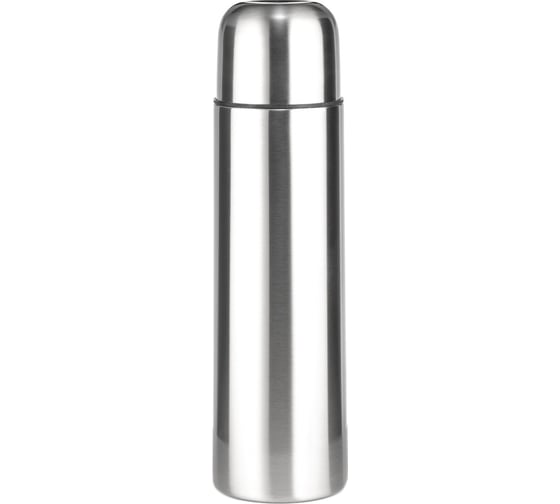 Изображение товара Термос Lara сталь, 750 мл, спец пробка, двойные стенки, кнопка, крышка-стаканчик LR04-05