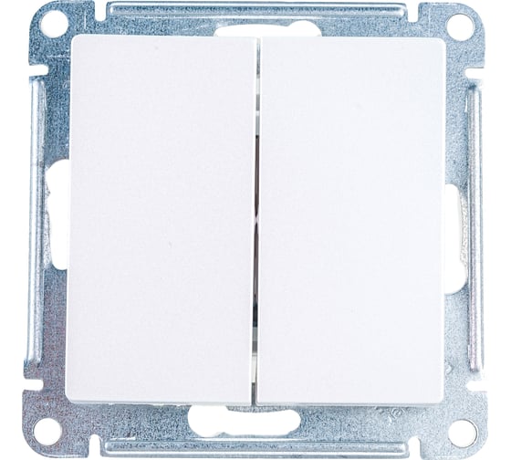 Изображение товара Переключатель Systeme Electric AtlasDesign Жемчуг 2-клавишный сх.6, 10АХ ATN000465