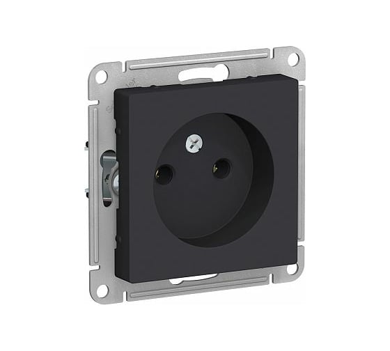 Изображение товара Розетка Systeme Electric AtlasDesign Карбон б/з, 16А, механизм ATN001041
