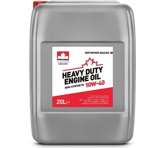 Изображение товара Моторное масло PETRO-CANADA Heavy Duty Engine Oil Semi-Synthetic 10W-40, 20 л PCHDEOSS14PL20