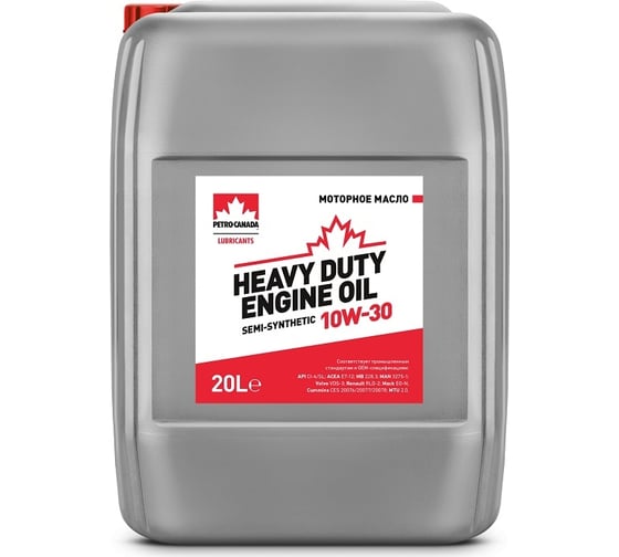 Изображение товара Моторное масло PETRO-CANADA Heavy Duty Engine Oil Semi-Synthetic 10W-30, 20 л PCHDEOSS13PL20