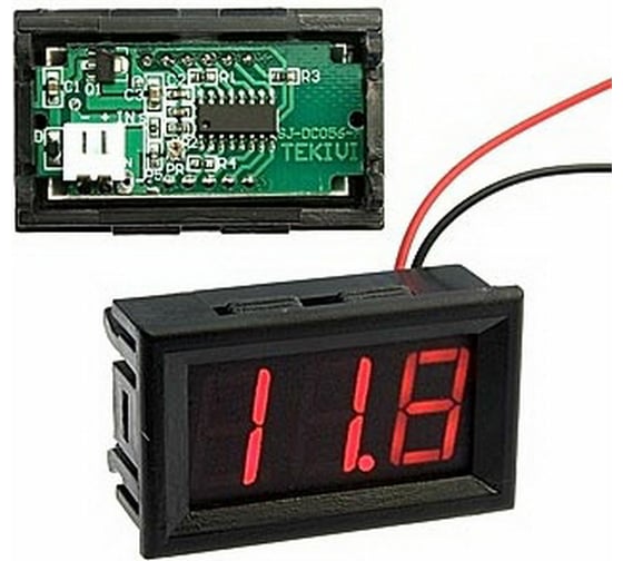 Изображение товара Цифровой вольтметр RUICHI V27T-DL Red 97671