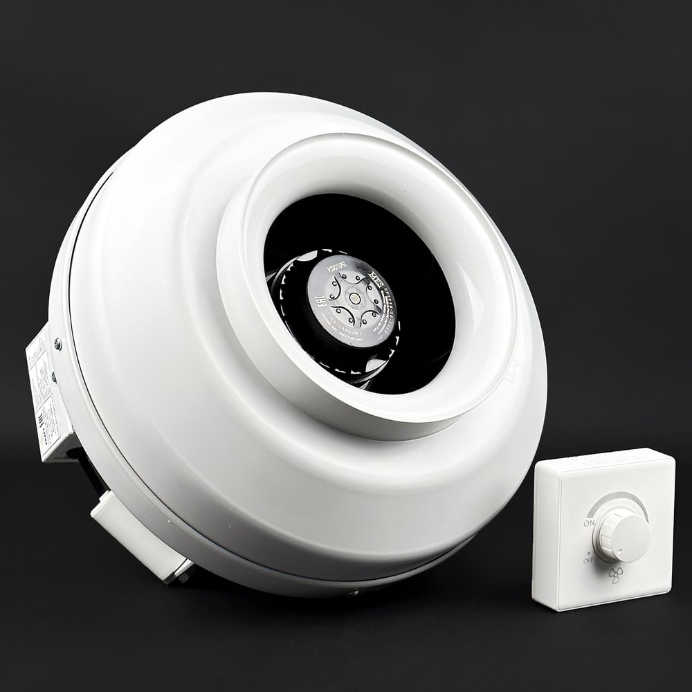 Изображение товара Комплект KRAFTAIR вентилятор канальный круглый с регулятором скорости ВКК-200V