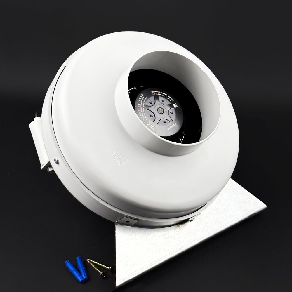 Изображение товара Комплект KRAFTAIR вентилятор канальный круглый с кронштейном ВКК-100V