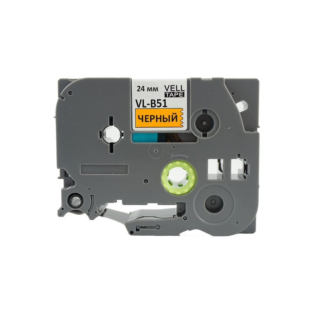 Изображение товара Лента Brother VL-B51 термотрансферная 24 мм черный на оранжевом для PT моделей