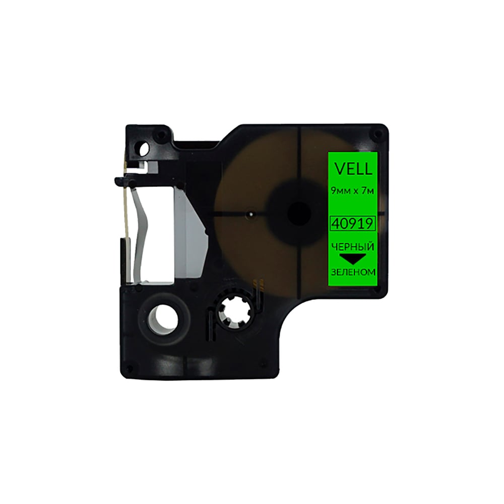Изображение товара Лента VL-D-S0720740/40919 черный на зеленом 9 мм 7 м Vell