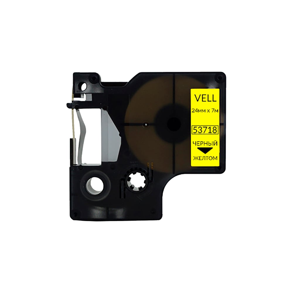 Лента VL-D-S0720980/53718 (24 мм х 7 м, черный на желтом) Vell 328694