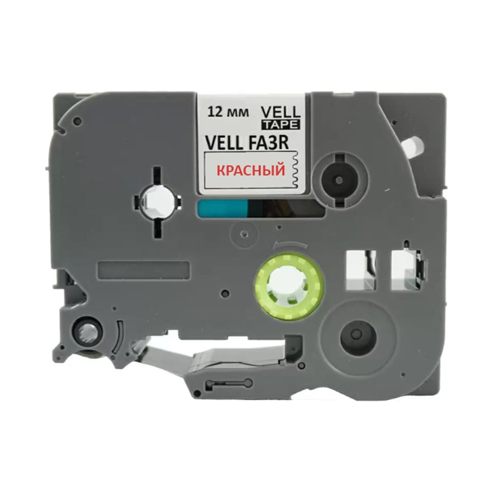 Изображение товара Тканевая лента TZE-FA3R 12 мм 3 м красный на белом Vell