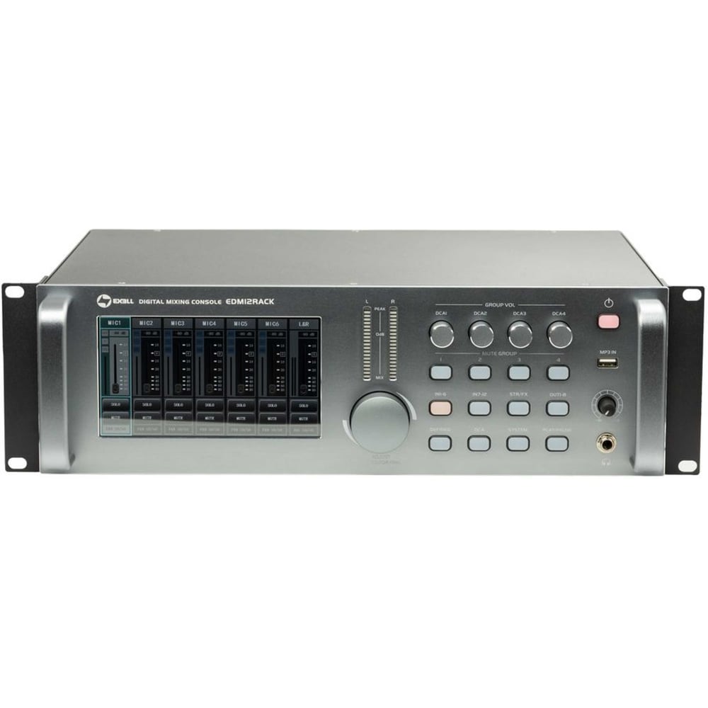 Изображение товара Цифровой рэковый микшер ExellTech Exell EDM12RACK 12 каналов профессиональный