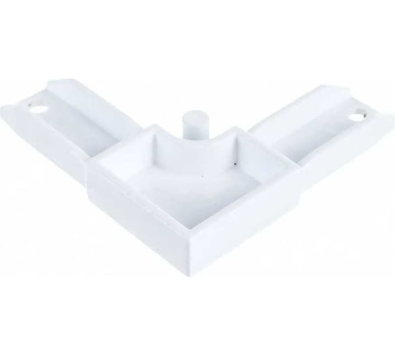 Изображение товара Соединительный уголок Метизик АГАТ металл 32мм усиленный, белый 6232.07-1