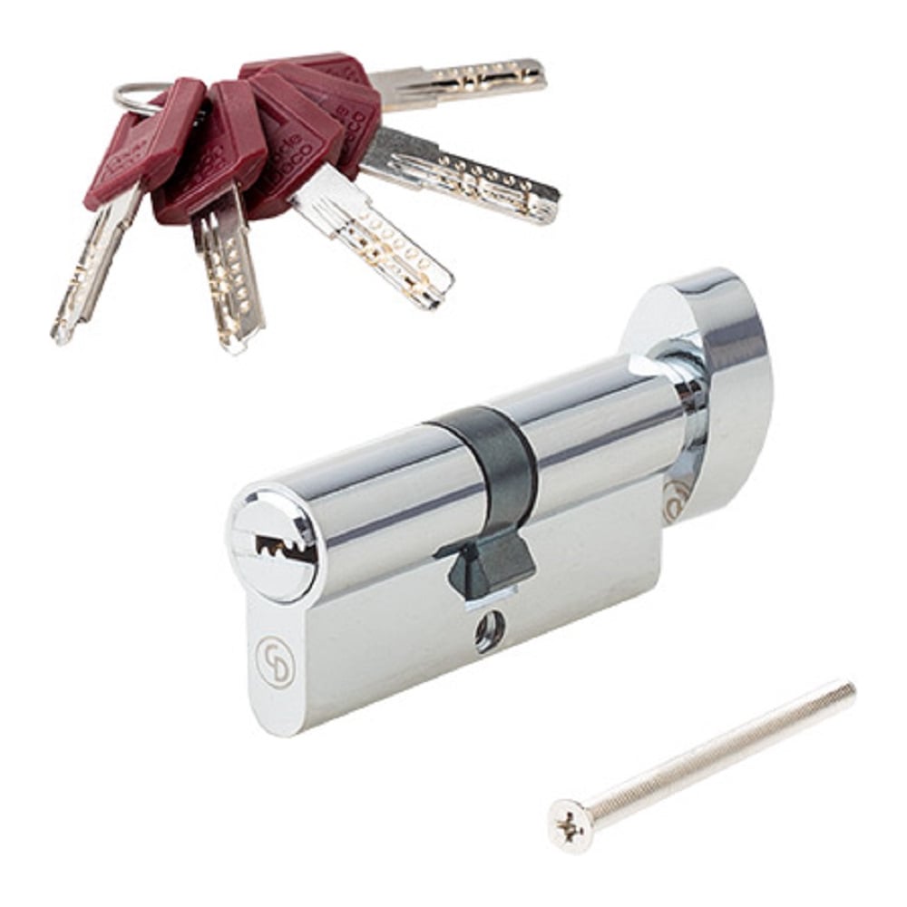 Изображение товара Цилиндровый механизм Code Deco ZM-70-C-CR с 5 ключами и защитой класса 1