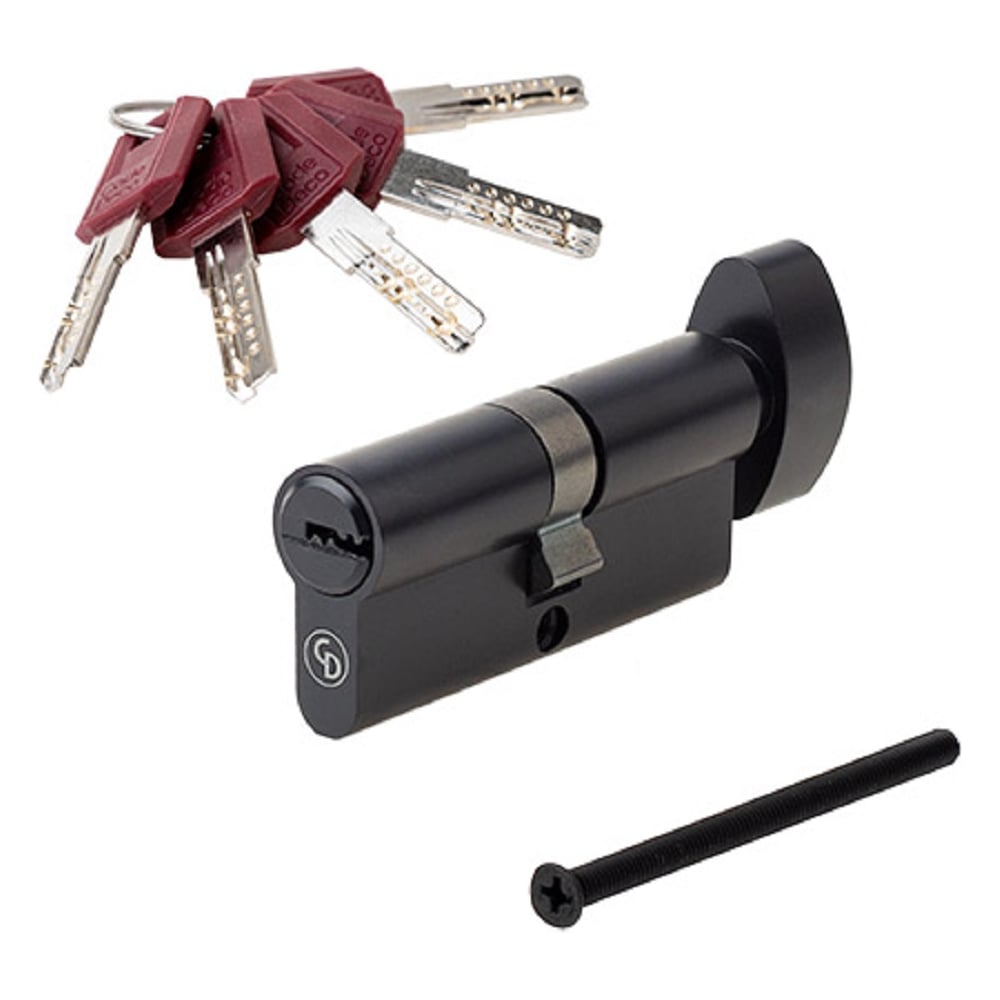 Изображение товара Цилиндровый механизм Code Deco ZM-70-C-BLM 70 мм 6 пинов черный надежное запорное устройство