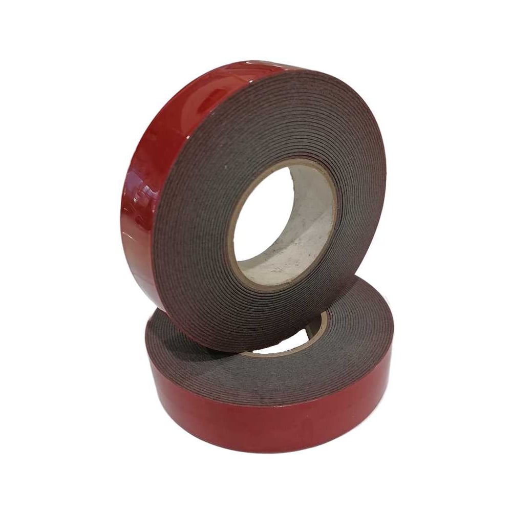 Изображение товара Двусторонняя клейкая лента Биком вспененный акрил 20 ммх5 м серый 2 ролика