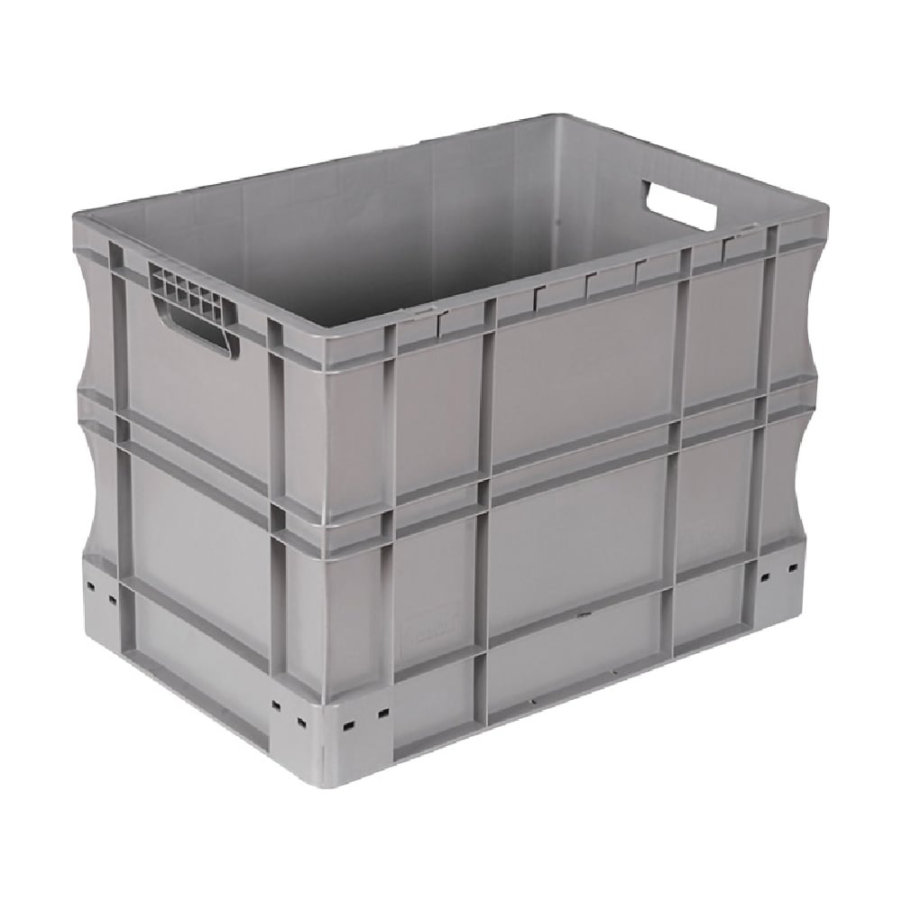 Изображение товара Ящик п/п 600х400х435 с ручками усиленное дно серый Sembol Plastik
