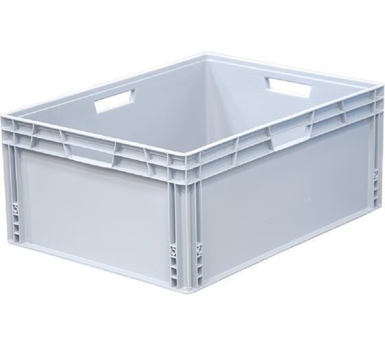Изображение товара Ящик п/п 800х600х340 сплошной, усиленное дно, цв. серый Sembol Plastik 24294