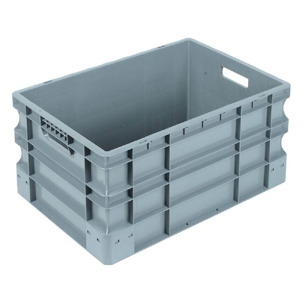 Изображение товара Ящик п/п 600х400х290 с ручками усиленное дно серый Sembol Plastik 31784