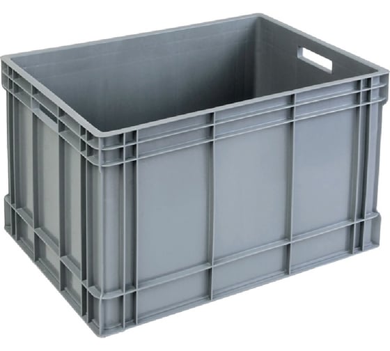 Изображение товара Ящик п/п 705х505х460 универсальный, сплошной, усиленный цв. серый Sembol Plastik 31782