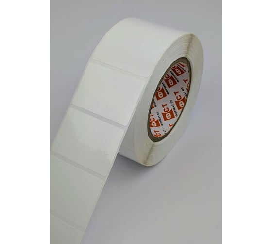 Изображение товара Этикетка в рулоне для ТТ печати, 30х20мм, полипропилен белый с усиленным каучуковым адгезивом, 1шт./ряд, 3тыс.шт./упак. Формат СТ ST63544-3020-1-3-D40