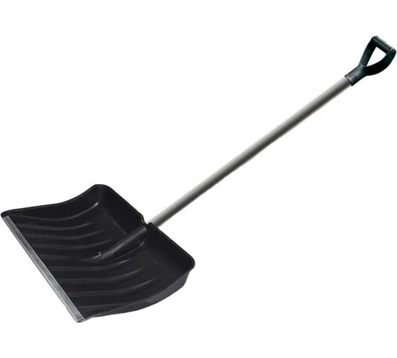 Изображение товара Лопата снеговая FORT ВЬЮГА №2 пластиковая 500*375 (алюминиевый черенок V-обр. ручка, оцинкованная планка) 00501466725