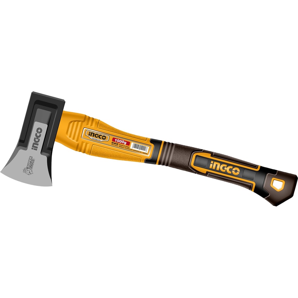 Изображение товара Топор INGCO 1 кг 430 см HAX0811000F - хозяйственный инструмент для работы с деревом