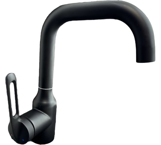 Изображение товара Смеситель для умывальника/раковины OUTE цвет черный, материал нержавеющая сталь, высота 240 мм, крепление на гайке T712K-300