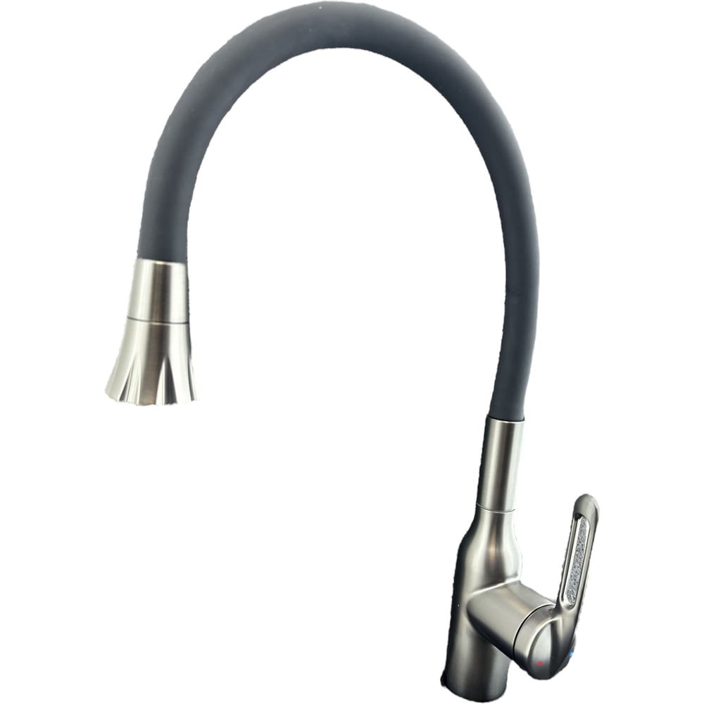 Изображение товара Смеситель для кухни OUTE из нержавеющей стали SUS 304 цвет графит с гибким изливом T714Y