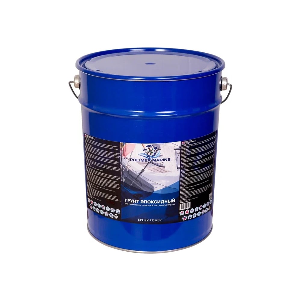 Изображение товара Эпоксигрунт POLIMER MARINE 2К черный для металла и бетона 18кг+0,324кг