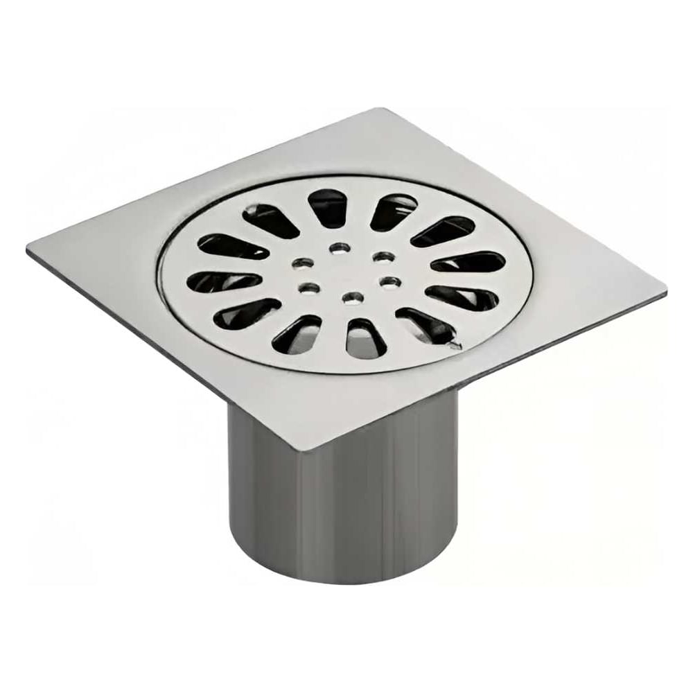 Изображение товара Трап дренажный вертикальный из нержавеющей стали 50 мм с гидрозатвором СанТех