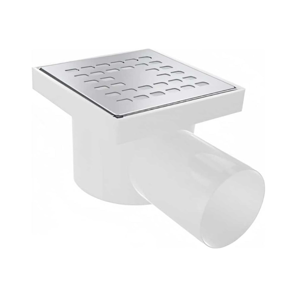 Изображение товара Горизонтальный трап Трап СанТех д=50mm с решеткой 100x100