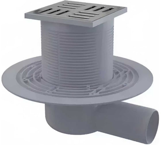 Изображение товара Трап ООО ПКФ Сварком д= 50 горизонтальный пласт, решетка нерж 105х105 (уп/1шт) СанТех s044501