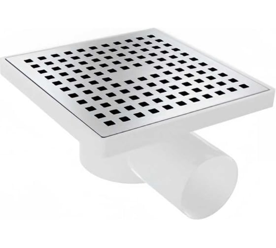 Изображение товара Трап ООО ПКФ Сварком д= 50 горизонтальный пласт, решетка нерж 150х150 (уп/1шт) СанТех s075313