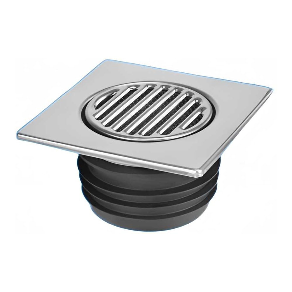 Изображение товара Трап ООО ПКФ Сварком д=100/90 вертикальный 150х150, с обр.клапаном и сухим затвором (уп/1шт) СанТех s027899