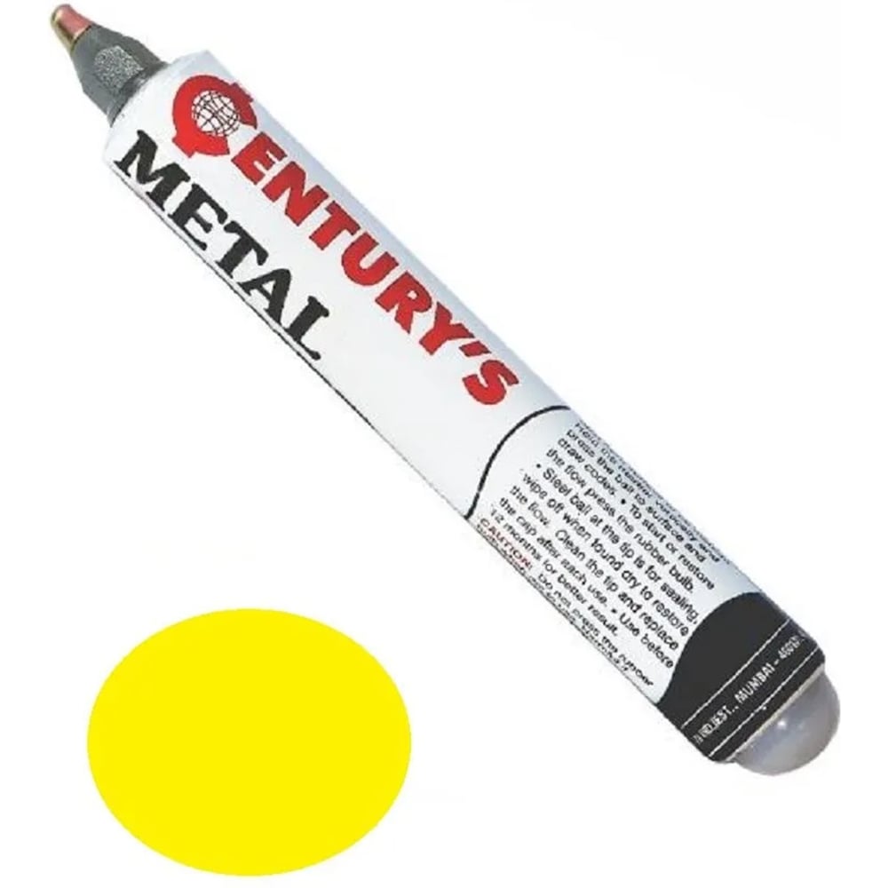 Изображение товара Гигантский промышленный маркер Century Markers CM98013 желтый 3 мм краска для металла