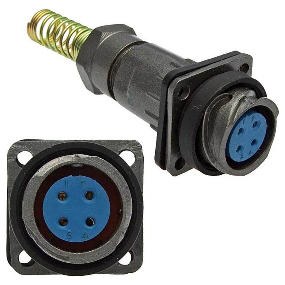 Изображение товара Разъем быстроразъемный RUICHI FQ18-4pin ZPK-8 IP67 алюминий для электромонтажа