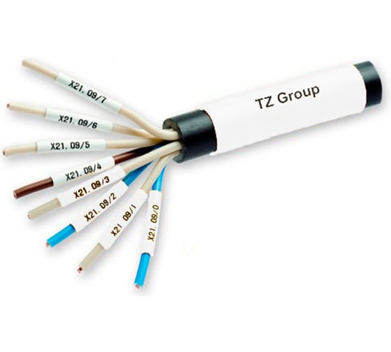 Изображение товара Термоусаживаемая муфта Vell самозатухающая, для печати 12,7 / 4,2 мм, белая {аналог Partex PHZF20127DN9/PHZF20127BN9} 583578