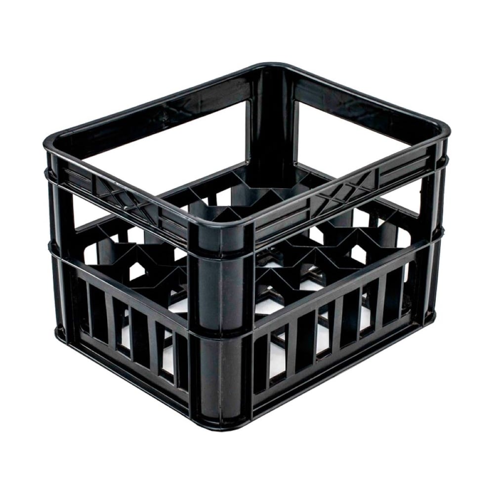 Изображение товара Ящик 420х340х270 для бутылок 0,5л усиленный морозостойкий пластиковый Дигрус ЯБ-4327-Ч/Д