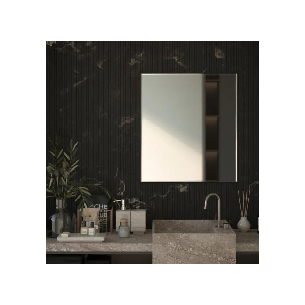 Изображение товара Настенное зеркало Bauform FACET 15 EVOFORM 80х90 см без рамы современное