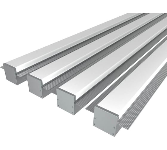 Изображение товара Комплект профиля LEDCRAFT LC-LPSH2564M36-3x4Silver 4 шт серебро (3м профиль+3м рассеиватель+2 заглушки+комплект шурупов) 1616340462