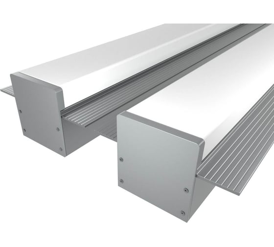Изображение товара Комплект профиля LEDCRAFT LC-LPSH2564M36-2x2Silver 2 шт серебро (2м профиль+2м рассеиватель+2 заглушки+комплект шурупов) 1616240146