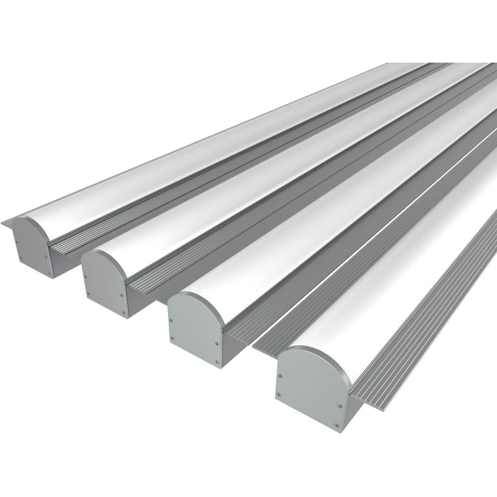 Изображение товара Комплект профиля LEDCRAFT LC-LPSH2564M36R-3x4Silver для подсветки стен и пола, 3 м, серебро