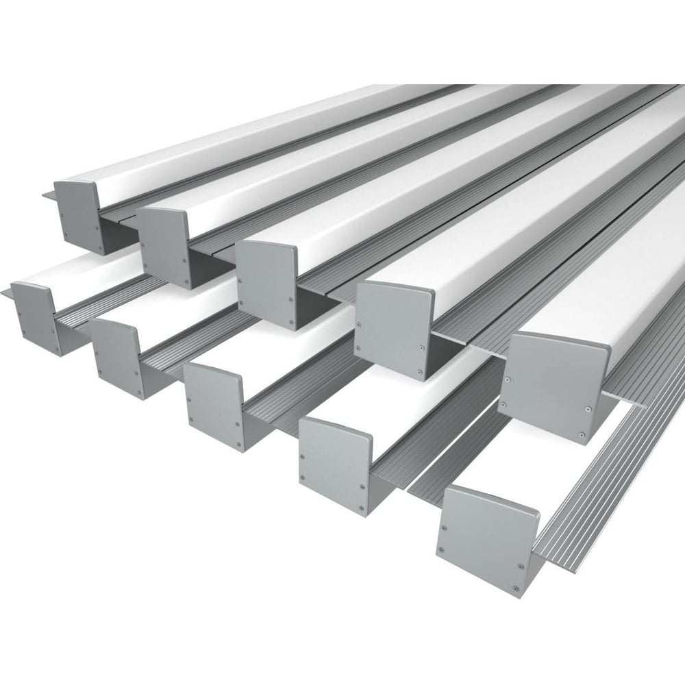 Изображение товара Комплект профиля LEDCRAFT LC-LPSH2564M36T-3x10Silver для встроенной подсветки 3 м