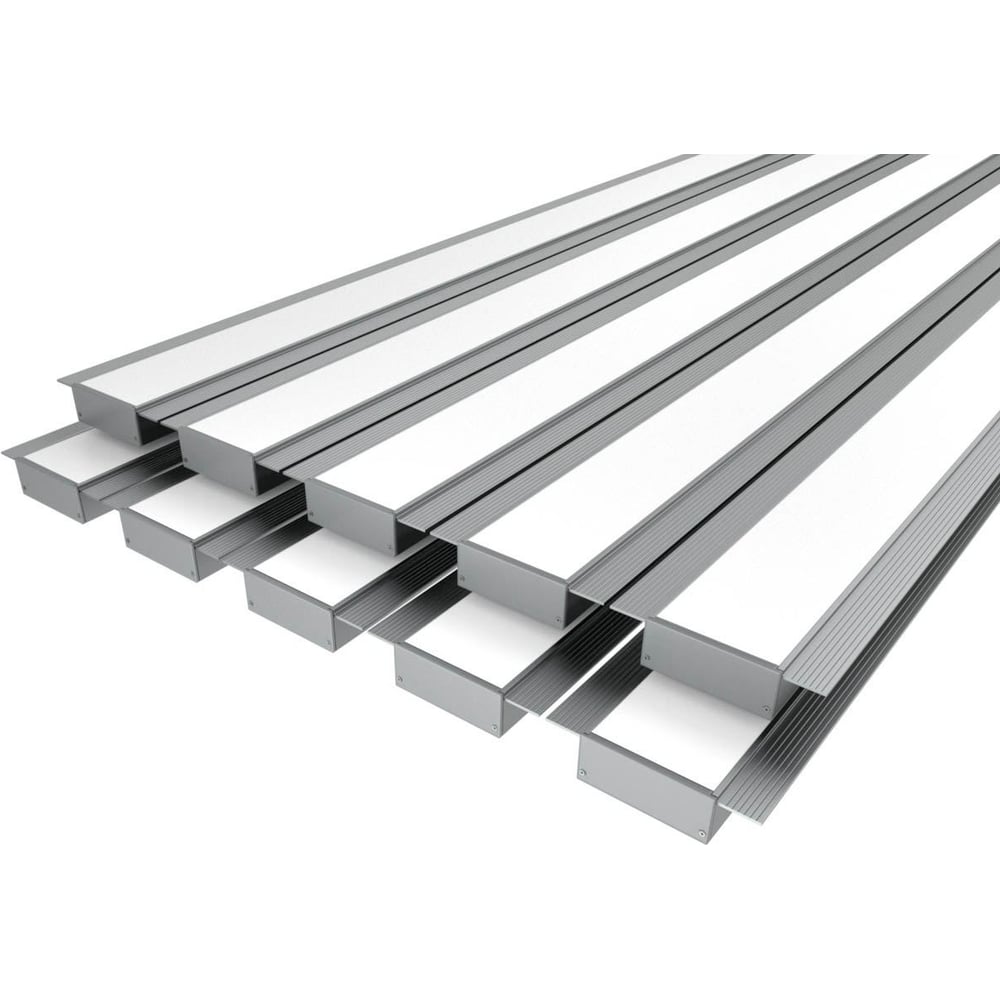 Изображение товара Комплект профиля LEDCRAFT LC-LPSH2065M34-2x10Silver 2м для подсветки потолков и стен