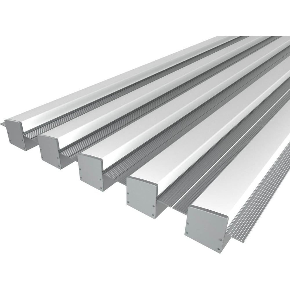 Изображение товара Комплект профиля LEDCRAFT LC-LPSH2564M36T-2x5Silver для подсветки стен пола и ниш