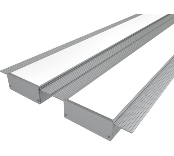 Изображение товара Комплект профиля LEDCRAFT LC-LPSH2080M44-2x2Silver 2 шт серебро (2м профиль+2м рассеиватель+2 заглушки+комплект шурупов) 1616240150