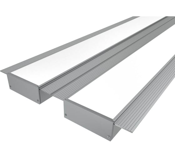 Изображение товара Комплект профиля LEDCRAFT LC-LPSH2065M34-2x2Silver 2 шт серебро (2м профиль+2м рассеиватель+2 заглушки+комплект шурупов) 1616240151