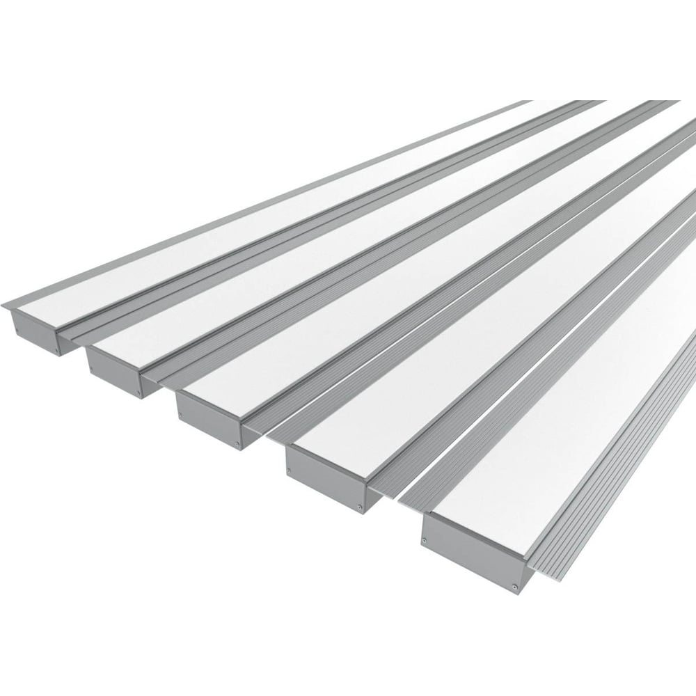 Изображение товара Комплект профилей LEDCRAFT LC-LPSH2080M44-2x5 серебро 2 м 5 шт для потолков и пола